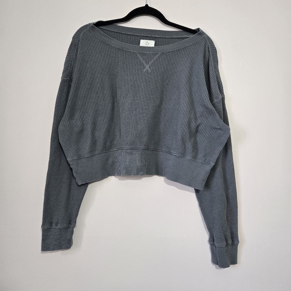 OFFLINE By Aerie Waffle Crew Neck Long Sleeve T-Shirt M